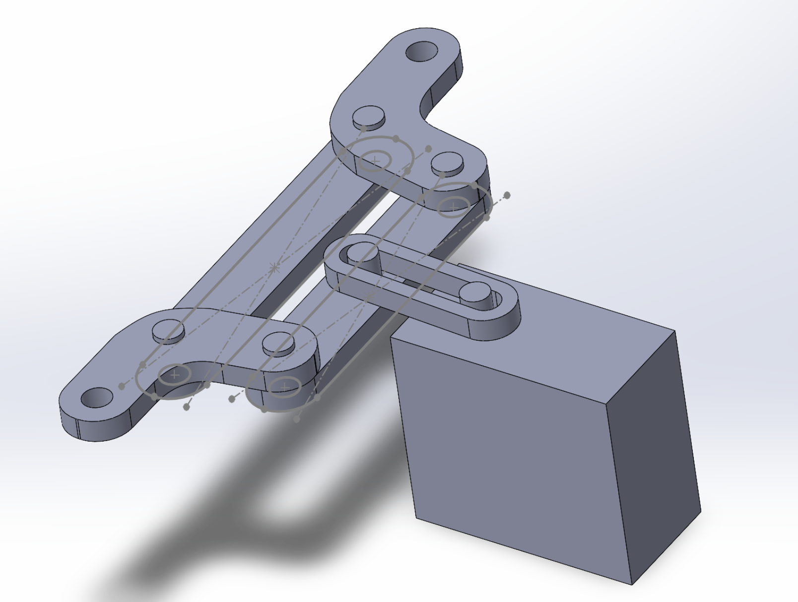 CAD snapshot of the chassis and drivetrain layout