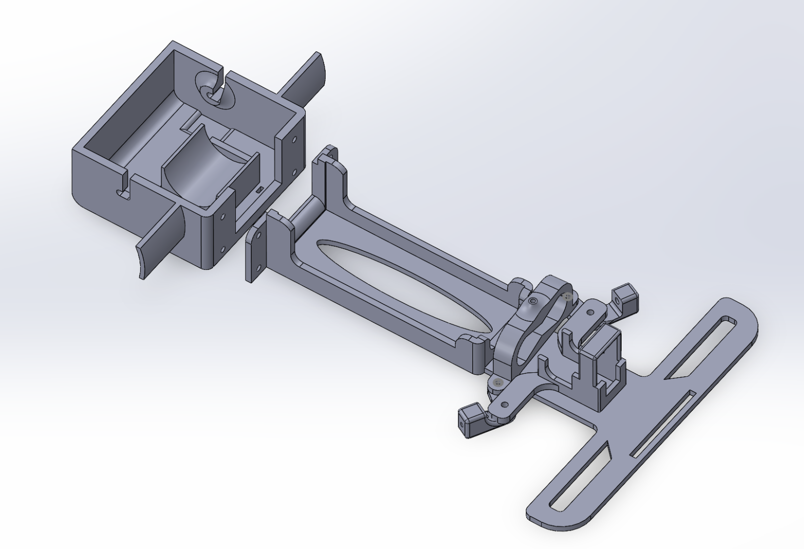 CAD snapshot showing geartrain and axle integration