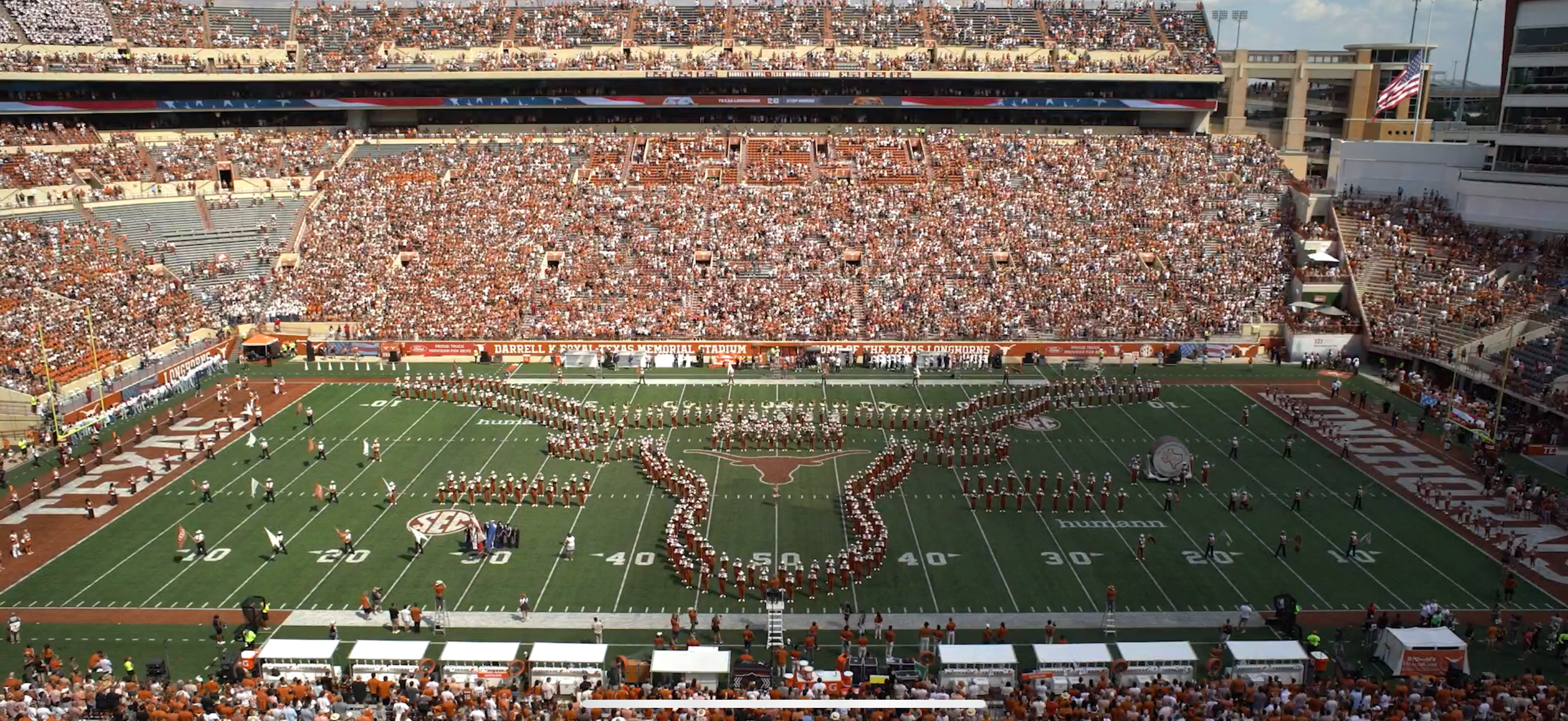 Performing with Longhorn Band